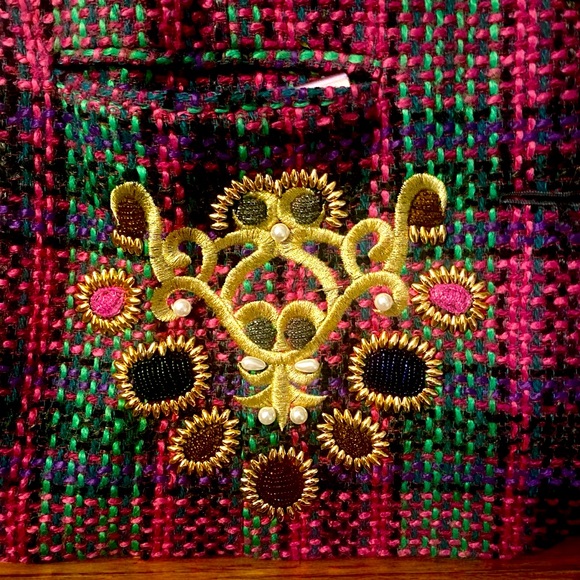 Vintage Adam Douglass Adrianna Papell BlazerJacket Embellished Sequin Rhinestone - Picture 8 of 11